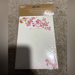 Caspari Gallery Collection Invitations 8 Cards W Envelopes Blossoming Branches